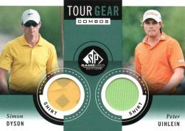 2014 UPPER DECK SP Game Used Golf  Simon Dyson & Peter Uihlein Tournament Used PGA Golf Memorabilia