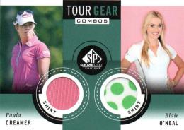 2014 UPPER DECK SP Game Used Golf  Paula Creamer & Blair O'Neal Tournament Used LPGA Golf Memorabilia