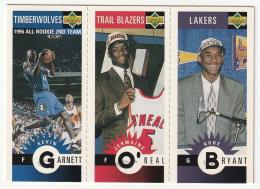 1996-97 UPPER DECK Collector's Choice Mini-Cards #M129 & #M139 & #M158 / KOBE BRYANT(Los Angeles Lakers) & JERMAINE O'NEAL(Portland Trail Blazers) & KEVIN GARNETT(Minnesota Timberwolves)