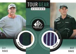 2014 UPPER DECK SP Game Used Golf  Jay Haas & Bill Haas Tournament Used PGA Golf Memorabilia