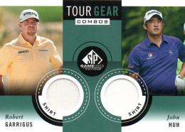 2014 UPPER DECK SP Game Used Golf  Robert Garrigus & John Huh Tournament Used PGA Golf Memorabilia
