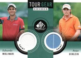 2014 UPPER DECK SP Game Used Golf  Edoardo Molinari & Peter Uihlein Tournament Used PGA Golf Memorabilia
