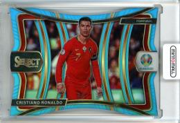 2020 Panini Select UEFA Euro Soccer Cristiano Ronaldo Mezzanine/Light Blue Die-Cut Prizm/#136【097/175】