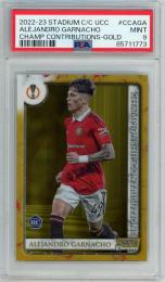 2022-23 Topps Stadium Club Chrome UEFA Alejandro Garnacho RC/Championship Contributions/Gold Refractors/#CC-AGA【30/50】【PSA9】 Manchester United