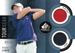 2014 UPPER DECK SP Game Used Golf  Stacy Lewis Tournament Used LPGA Golf Memorabilia 02/15