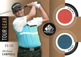 2014 UPPER DECK SP Game Used Golf  Michael Campbell Tournament Used PGA Golf Memorabilia 25/35
