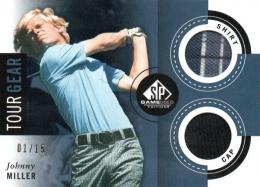 2014 UPPER DECK SP Game Used Golf  Johnny Miller Tournament Used PGA Golf Memorabilia 01/15 (First No.)