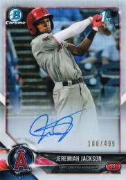 2018 TOPPS Bowman Draft Jeremiah Jackson Chrome Draft Pick Autograph Refractor 499枚限定 /100