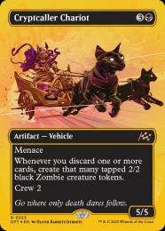 【DFT】【ENG】【ファーストプレイスFoil】〈523-R-B〉《墓所呼びの戦車/Cryptcaller Chariot》ボーダーレス版
