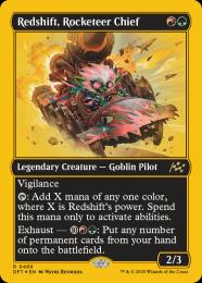 【DFT】【ENG】【ファーストプレイスFoil】〈489-R-RG〉《ロケッティアの隊長、レッドシフト/Redshift, Rocketeer Chief》
