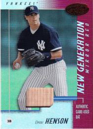 2002 Leaf Certified New York Yankees Drew Henson New Generation Mirror Redパラレル版 067/150