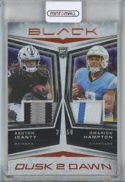 2025 Panini Black Omarion Hampton/Ashton Jeanty  Dusk 2 Dawn Jerseys Citrine #6 【26/50】 Los Angeles Chargers/Las Vegas Raiders