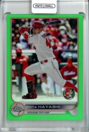 2022 Topps NPB Chrome  広島 林晃汰 Base, Green Parallel 48/99