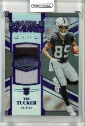 2023 Panini Plates & Patches  Tre Tucker Double Coverage Memorabilia Purple Parallel 04/25
