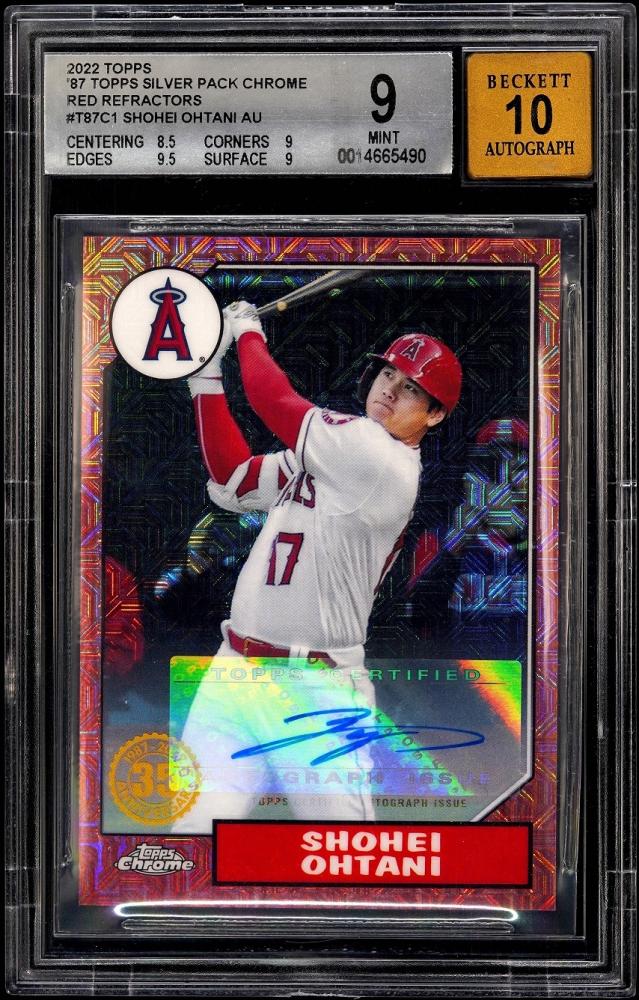 ミントモール / MINT VAULT店 (MSV委託品通販) / 2022 Topps #T87C1 Shohei Ohtani 87 Topps  Silver Pack Chrome Autographs Red Refractors【4/5】【BGS MINT 9/AUTO 10】 Los  Angeles Angels