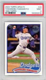 2024 Topps Update Yoshinobu Yamamoto 1989 Topps【PSA9】 Los Angeles Dodgers