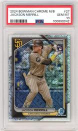 2024 Topps Bowman Chrome Jackson Merrill Mega Box Refractor【PSA10】《Gem-MINT》 San Diego Padres