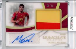 2018-19 PANINI Immaculate Spain Marco Asensio Premium Patch Autographs Gold 1st No, 1/10