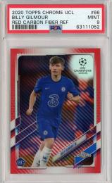 2020-21 Topps Chrome UEFA Champions League Chelsea FC Billy Gilmour Base Red Carbon Fiber (PSA 9) (RC)(パラレル版)