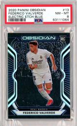 2020-21 Panini Obsidian Real Madrid Federico Valverde Base Blue (PSA 8) (RC)(パラレル版) 20/30