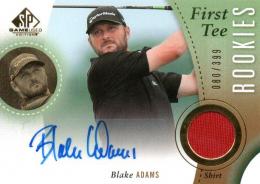 2014 UPPER DECK SP Game Used Golf  Blake Adams Autograph & Tournament Used Memorabilia 080/399