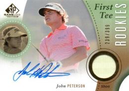 2014 UPPER DECK SP Game Used Golf  John Peterson Autograph & Tournament Used Memorabilia 239/399