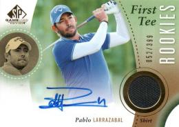2014 UPPER DECK SP Game Used Golf  Pablo Larrazabal Autograph & Tournament Used Memorabilia 052/399