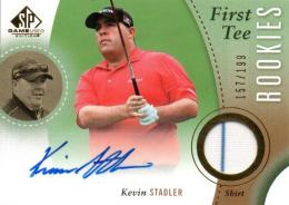 2014 UPPER DECK SP Game Used Golf  Kevin Stadler Autograph & Tournament Used Memorabilia 157/199