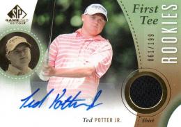2014 UPPER DECK SP Game Used Golf  Ted Potter Jr. Autograph & Tournament Used Memorabilia 061/199