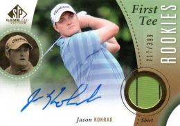 2014 UPPER DECK SP Game Used Golf  Jason Kokrak Autograph & Tournament Used Memorabilia 217/399