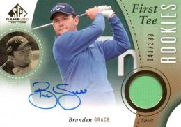 2014 UPPER DECK SP Game Used Golf  Branden Grace Autograph & Tournament Used Memorabilia 043/399