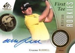 2014 UPPER DECK SP Game Used Golf  Graeme McDowell Autograph & Tournament Used Memorabilia 025/199
