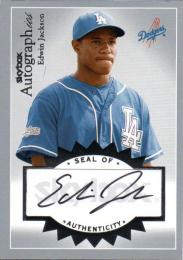 2004 FLEER Autographics  Edwin Jackson Autograph 099/100