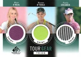 2014 UPPER DECK SP Game Used Golf  Blair O'Neal & Ryann O'Toole & Paula Creamer Tournament Used LPGA Golf Memorabilia