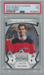 2019-20 UD Black Diamond Rookie Gems #RGJH / JACK HUGHES(New Jersey Devils) 【160/399】 [PSA7/NEAR MINT]