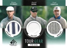 2014 UPPER DECK SP Game Used Golf  Payne Stewart & David Duval & Fred Couples Tournament Used PGA Golf Memorabilia