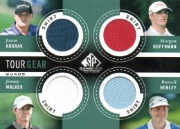 2014 UPPER DECK SP Game Used Golf  Jason Kokrak & Morgan Hoffmann & Jimmy Walker & Russell Henley Tournament Used PGA Golf Memorabilia
