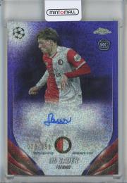 2023-24 Topps Chrome UEFA Club Competitions Leo Sauer Chrome Autographs Violet Speckle Refractors #CALS【023/299】 Feyenoord