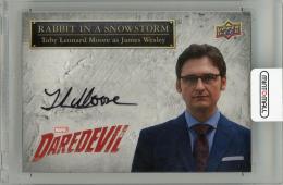2018UPPER DECK Daredevil Seasons 1 and 2  Toby Leonard Moore as James Wesley  Rabbit in a Snowstorm Autographs F #SSLM