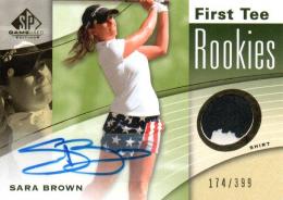 2012 UPPER DECK SP Game Used Golf  Sara Brown Autograph & Event Used Shirt 174/399