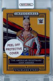 2022 Panini Impeccable WWE  The American Nightmare Cody Rhodes Stainless Stars Gold #17 9/10