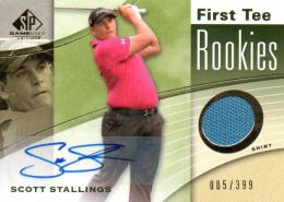 2012 UPPER DECK SP Game Used Golf  Scott Stallings Autograph & Event Used Shirt 005/399