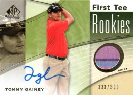 2012 UPPER DECK SP Game Used Golf  Tommy Gainey Autograph & Event Used Shirt 333/399