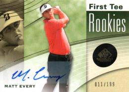 2012 UPPER DECK SP Game Used Golf  Matt Every Autograph 011/199
