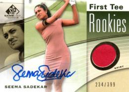 2012 UPPER DECK SP Game Used Golf  Seema Sadekar Autograph & Event Used Shirt 234/399
