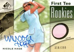 2012 UPPER DECK SP Game Used Golf  Nicole Hage Autograph & Event Used Shirt 316/399