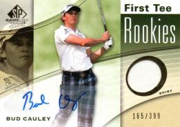 2012 UPPER DECK SP Game Used Golf  Bud Cauley Autograph & Event Used Shirt 165/399