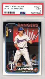 2024 Topps Update Wyatt Langford Base【PSA9】 Texas Rangers