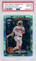 2024 Topps Chrome Update Jackson Holliday Aqua Blue Lava Lamp Refractors【059/175】【PSA10】 Baltimore Orioles