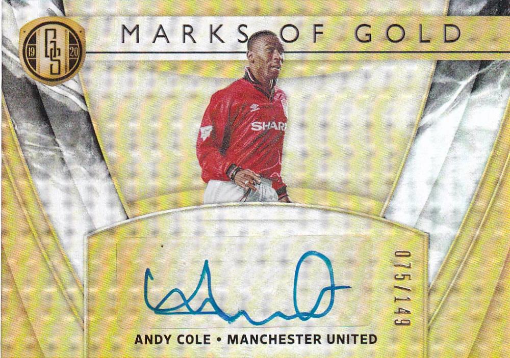 Topps Premier Gold 04 アンディ・コール 直筆サインカード 2019-20 Panini Gold Soccer Standard Cole - Checklist, ⁄ Premier
